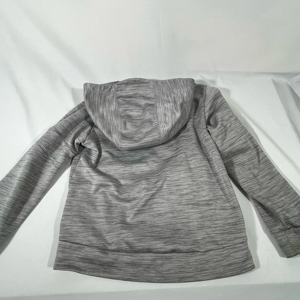 NIKE DRI FIT BOY FLEECE ATHLETIC PULLOVER HOODIE YOUTH GRAY BLACK GRAPHIC XS A97